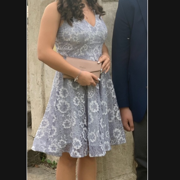 SPARKLY💜Homecoming/special occasion lavender/grey dress!!Small!!Worn once!!!! - Picture 3 of 3